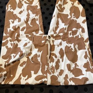 SHEIN Curve Lightweight Cowprint Wideleg Pants 2XL